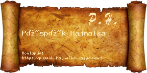 Püspök Hajnalka névjegykártya